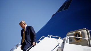 Image: President Donald Trump arrives in Mountain View, Calif., on Sept. 17