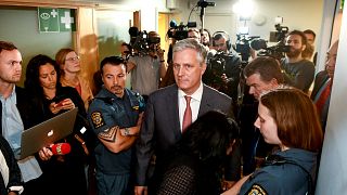 Image: Special Presidential Envoy for Hostage Affairs Robert O'Brien walks 