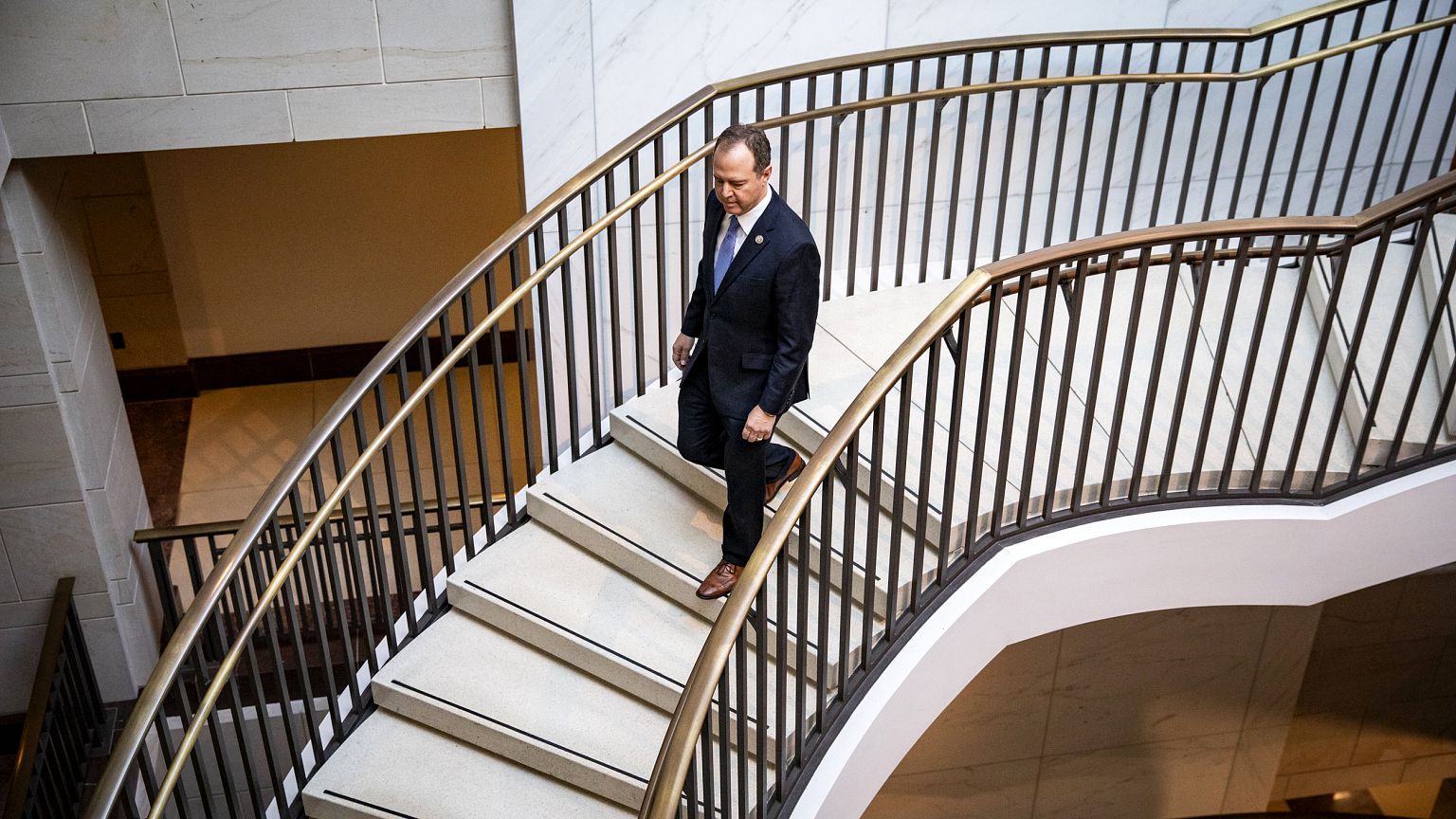 Image: Intelligence Chairman Adam Schiff, D-Calif., arrives at the Capitol 