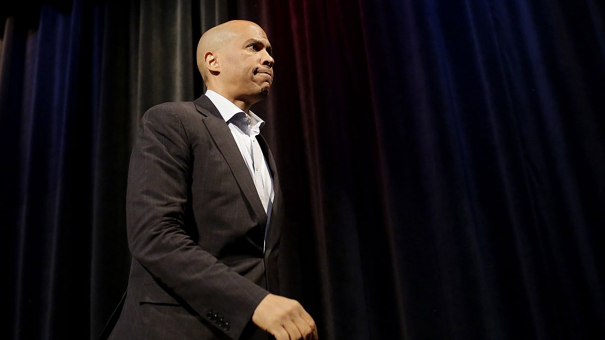 Image: Democratic presidential candidate Sen. Cory Booker of New Jersey