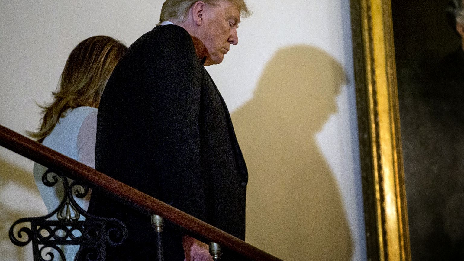 Image: President Donald Trump arrives for a state dinner honoring the Austr