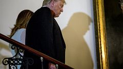 Image: President Donald Trump arrives for a state dinner honoring the Austr