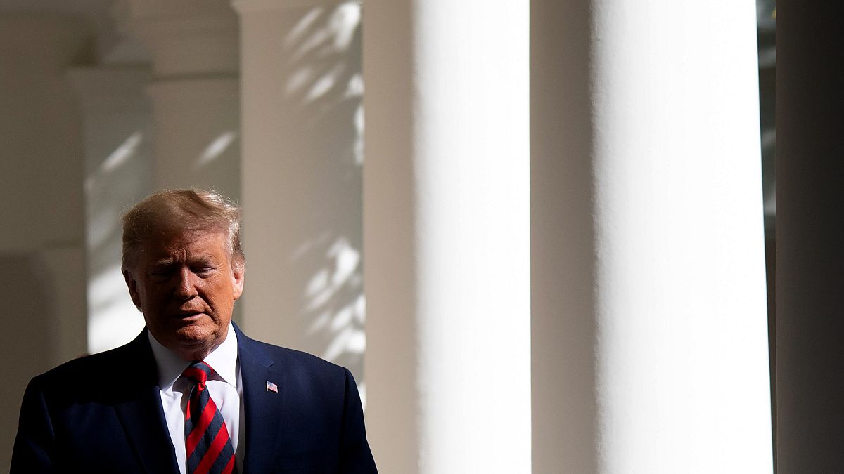 Image: President Donald Trump walks to the Oval Office on Sept. 20, 2019.