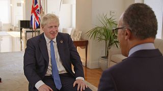 British Prime Minister Boris Johnson is interviewed by Lester Holt.