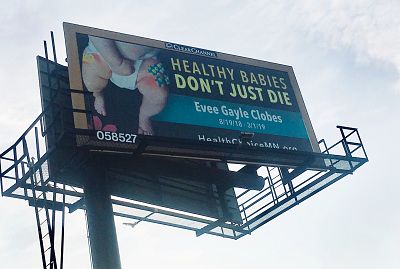 An Evee Clobes billboard west of Minneapolis.