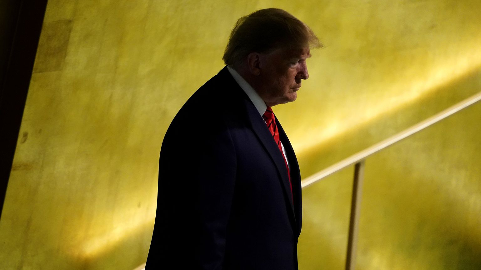 Image: President Donald Trump arrives at the United Nations General Assembl