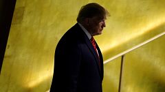 Image: President Donald Trump arrives at the United Nations General Assembl