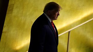 Image: President Donald Trump arrives at the United Nations General Assembl