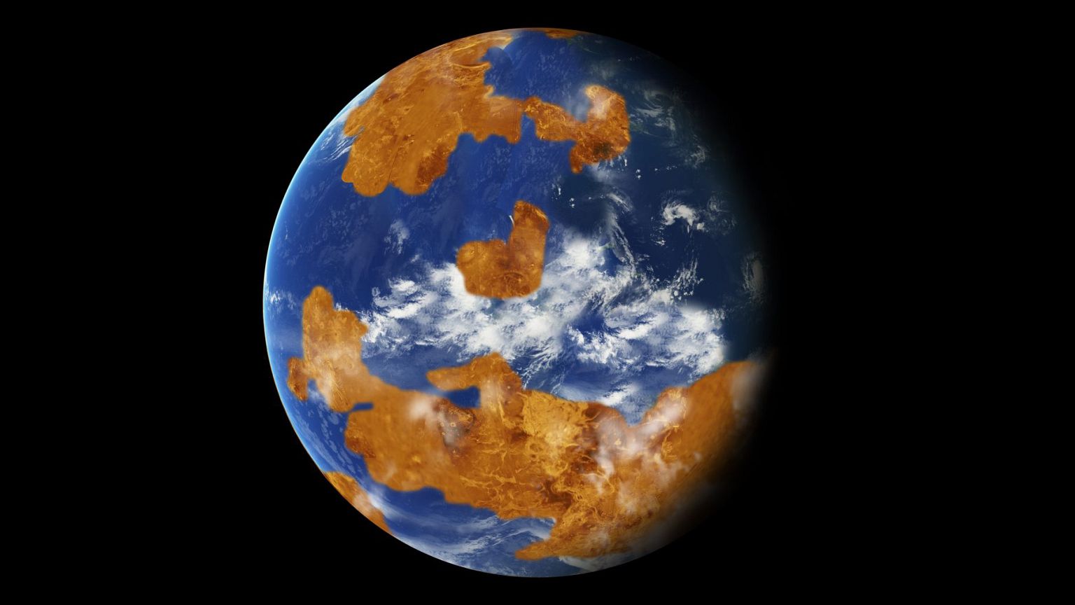 Image: Artist's representation of Venus with water.