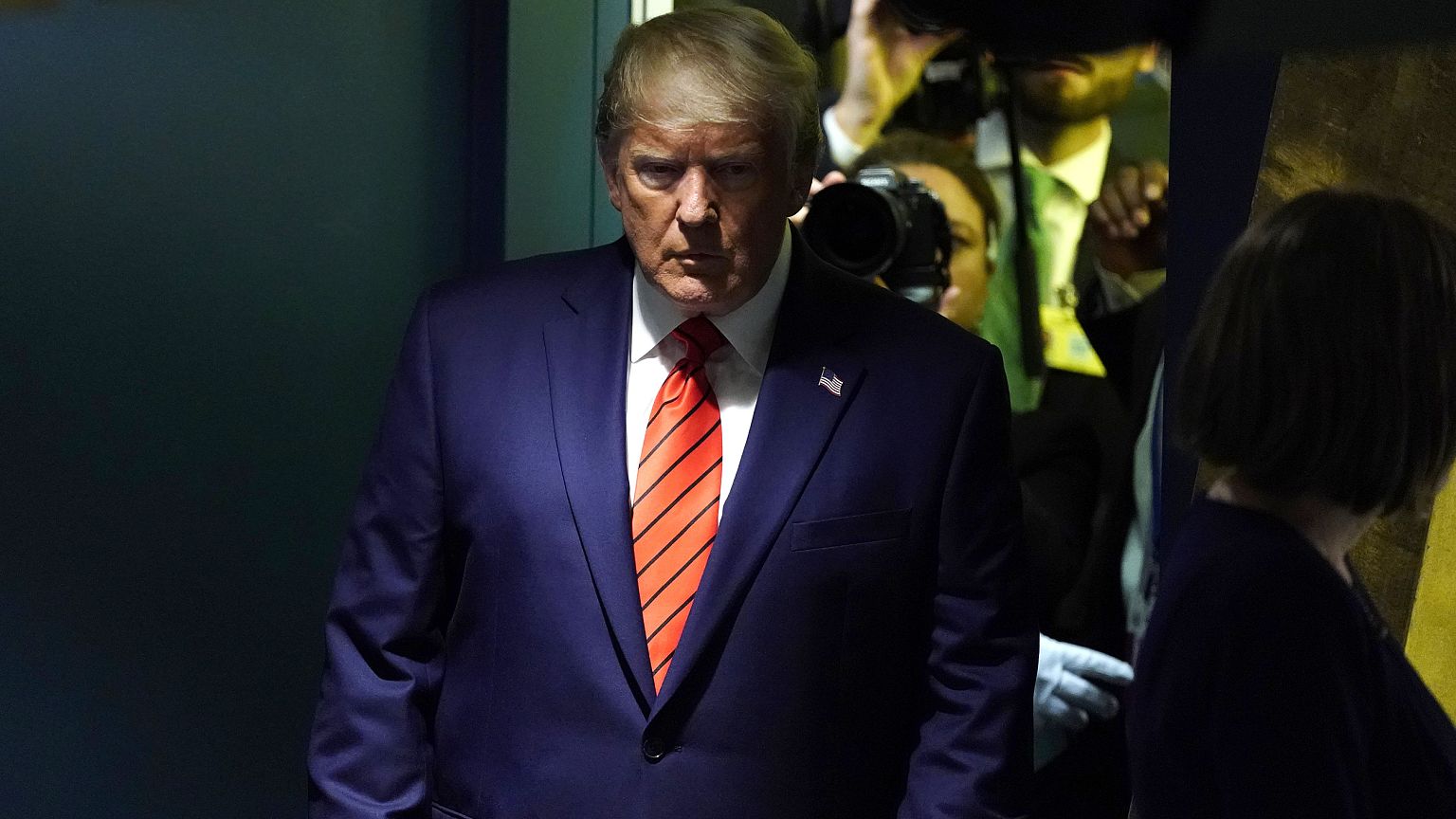 Image: U.S. President Donald Trump arrives for the 74th session of the Unit