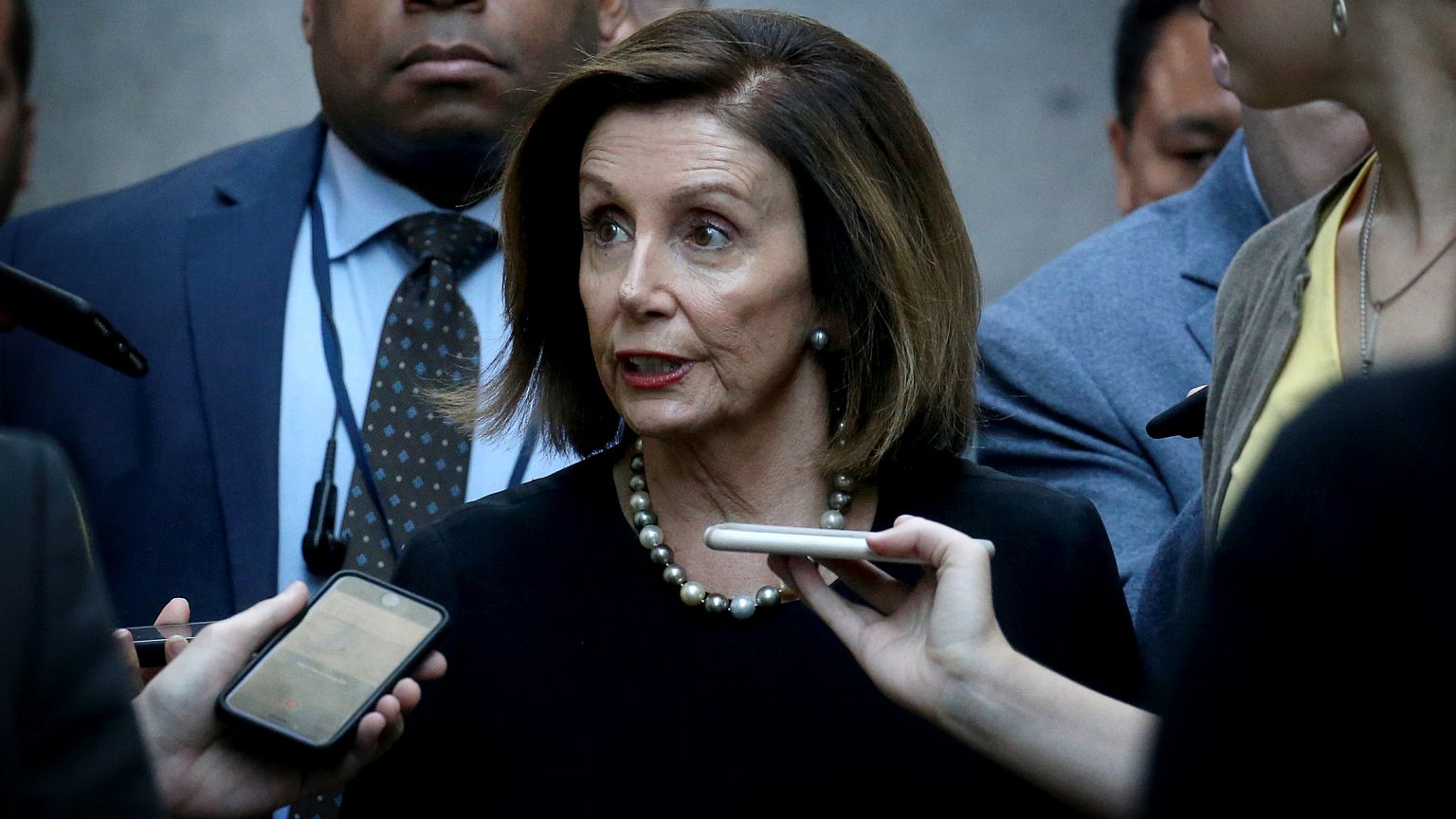 Image: House Speaker Nancy Pelosi speaks to reporters at the Capitol on Sep