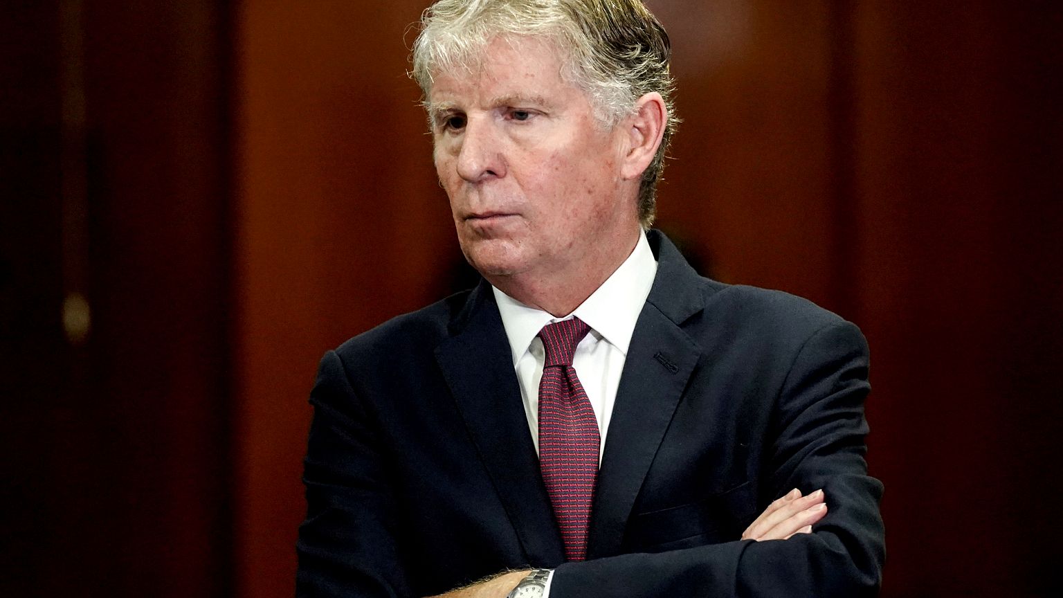 Image: Manhattan District Attorney Cy Vance attends a news conference in Ne