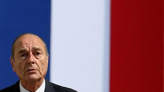Image: France's President Jacques Chirac delivers a speech as he presides o