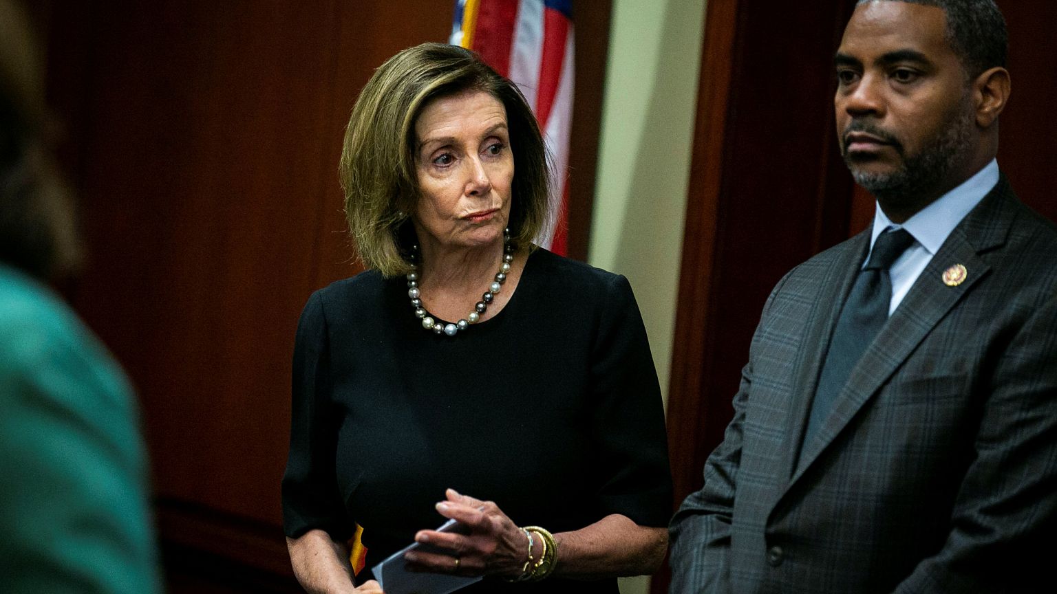 Image: U.S. House Speaker Nancy Pelosi (D-CA) arrives during a news confere
