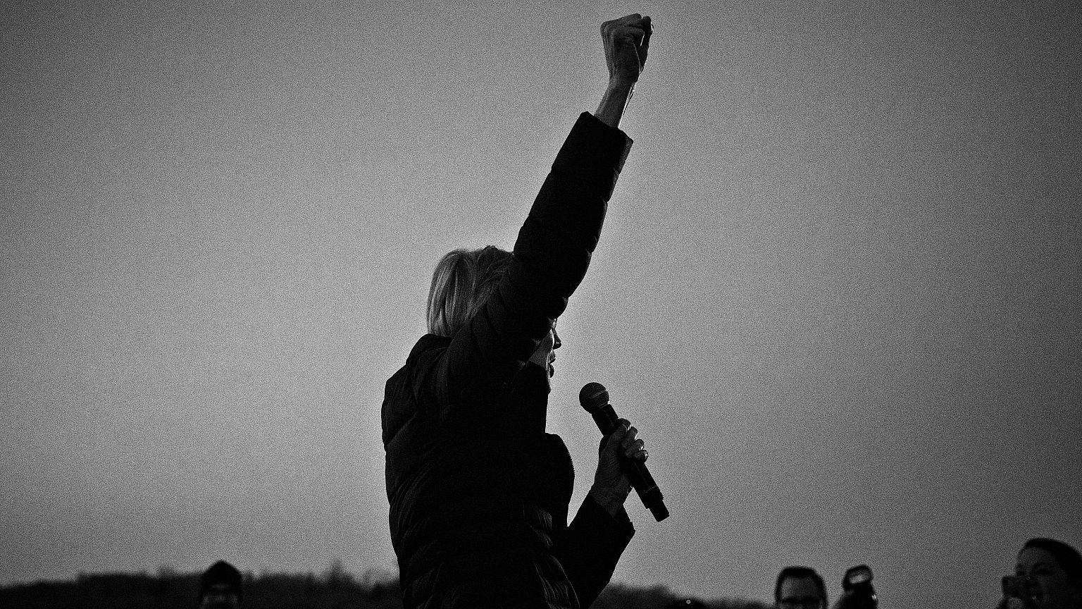 Image: Sen. Elizabeth Warren, D-Mass., speaks during a campaign event in Co