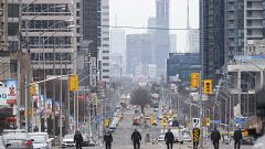 Image: Police officers sweep Yonge St. on April 24, 2018 in Toronto, Canada