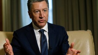 Image: U.S. Special Representative for Ukraine Negotiations Volker gestures