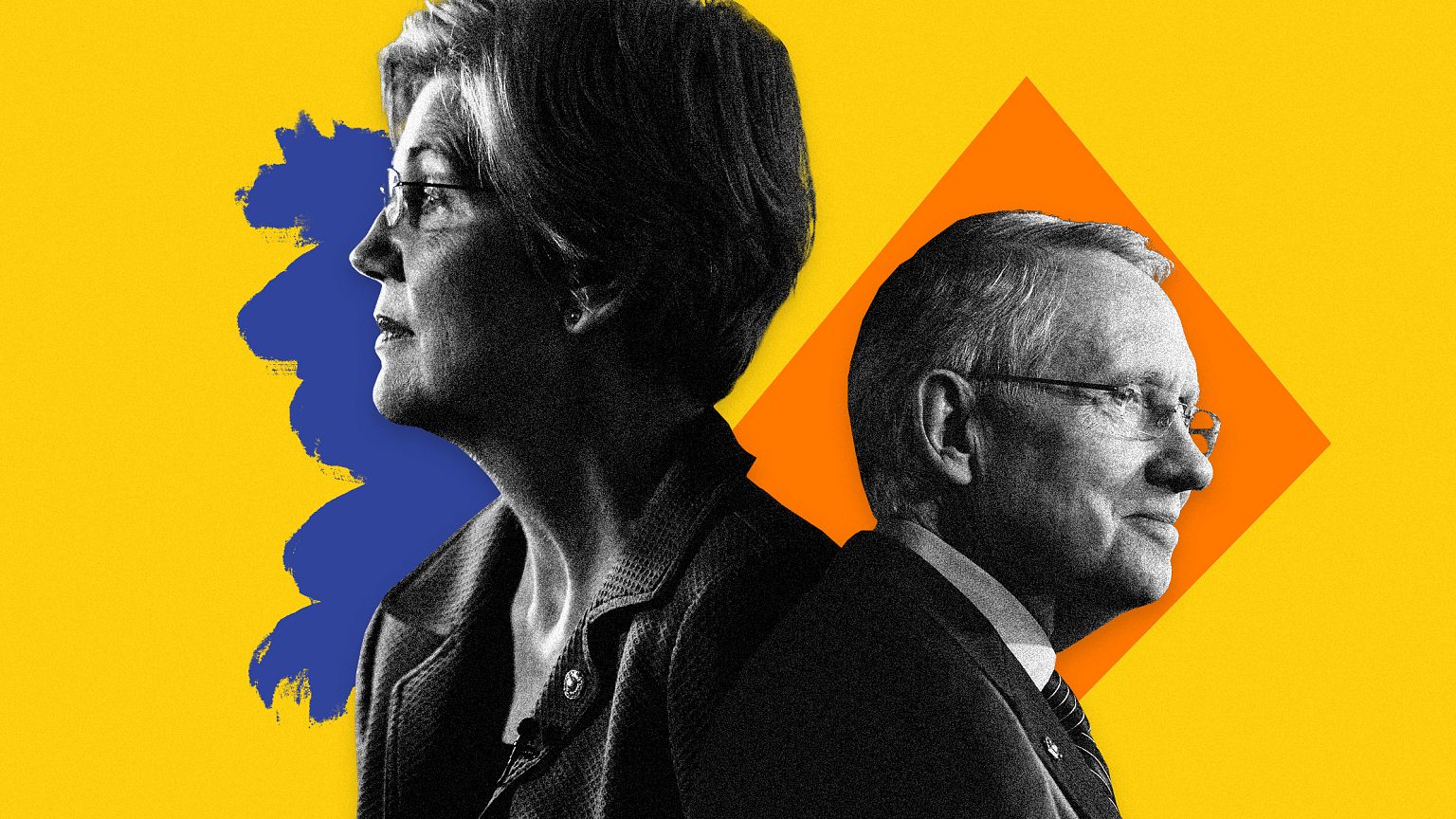 Image: Elizabeth Warren and Harry Reid.