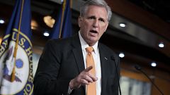 Image: House Minority Leader Kevin McCarthy, R-Calif., meets with reporters