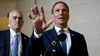 Image: Rep. Chris Stewart, R-Utah, speaks to reporters on Capitol Hill on O