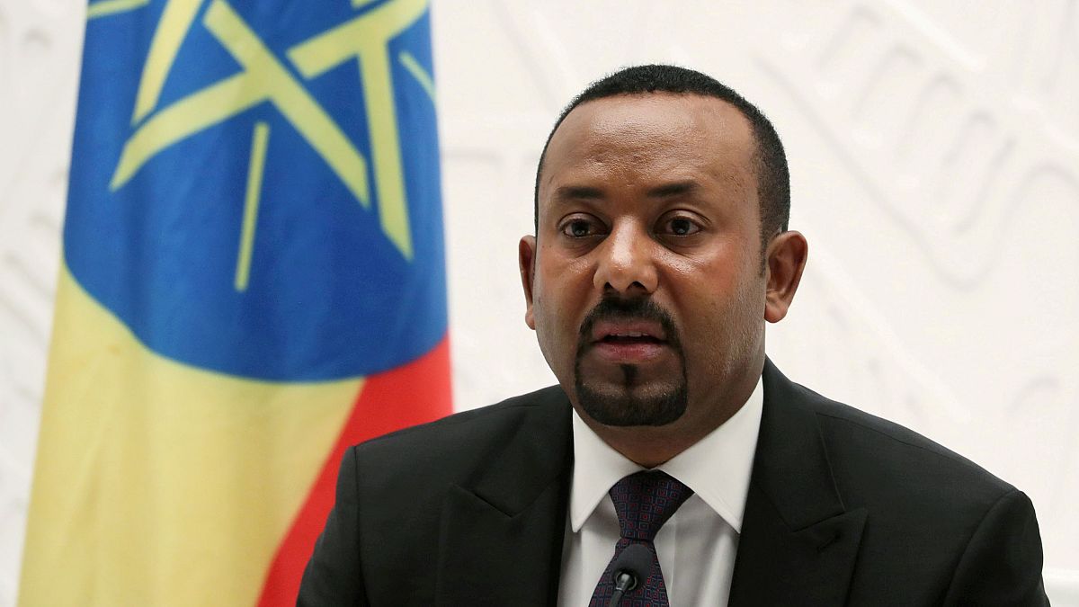 Image: Ethiopia's Prime Minister Abiy Ahmed speaks at a news conference at 