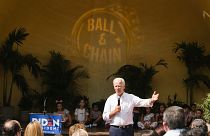 Image: Former Vice President Joe Biden campaigns during a meet and greet at