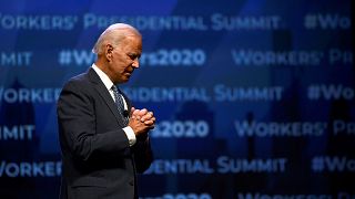 Image: Former U.S. Vice President Joe Biden addresses attendees during the