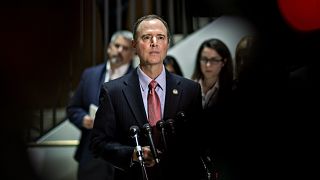 Image: House Intelligence Committee Chairman Adam Schiff at a news conferen