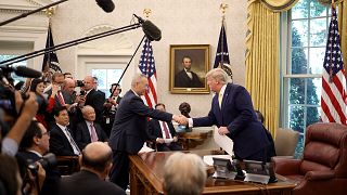 Image: President Trump Meets With China's Vice Premier  Amid Trade Talks In