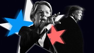 Image: Sen. Elizabeth Warren and President Donald Trump