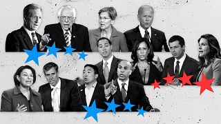 Image: Twelve candidates will take the stage in a Democratic presidential p