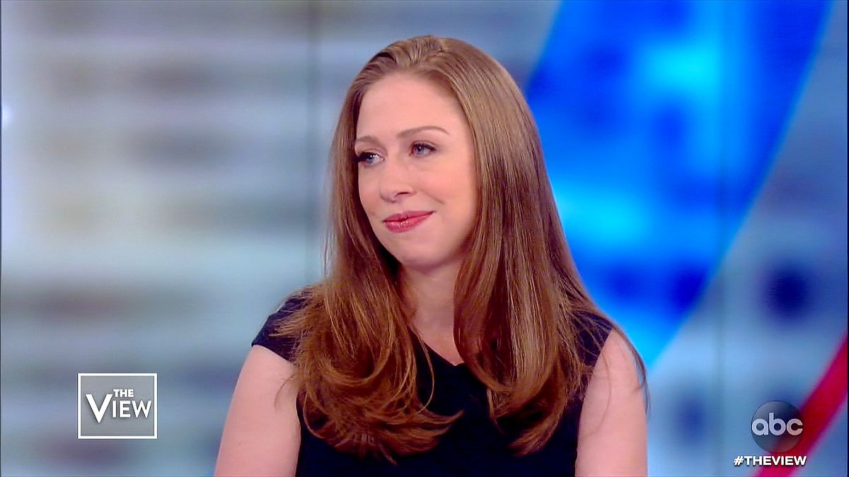 Chelsea Clinton on "The View" on Oct. 16, 2019.