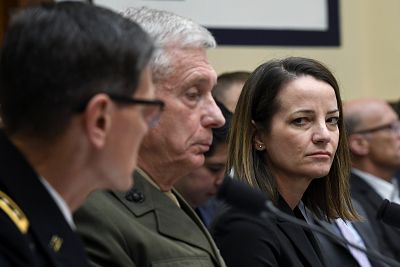 Acting Assistant Secretary of Defense for International Security Affairs Kathryn Wheelbarger testifies before the House Armed Services Committee on March 7, 2019.