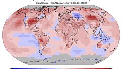 Image: A global map showing temperature deviations from the average in Sept