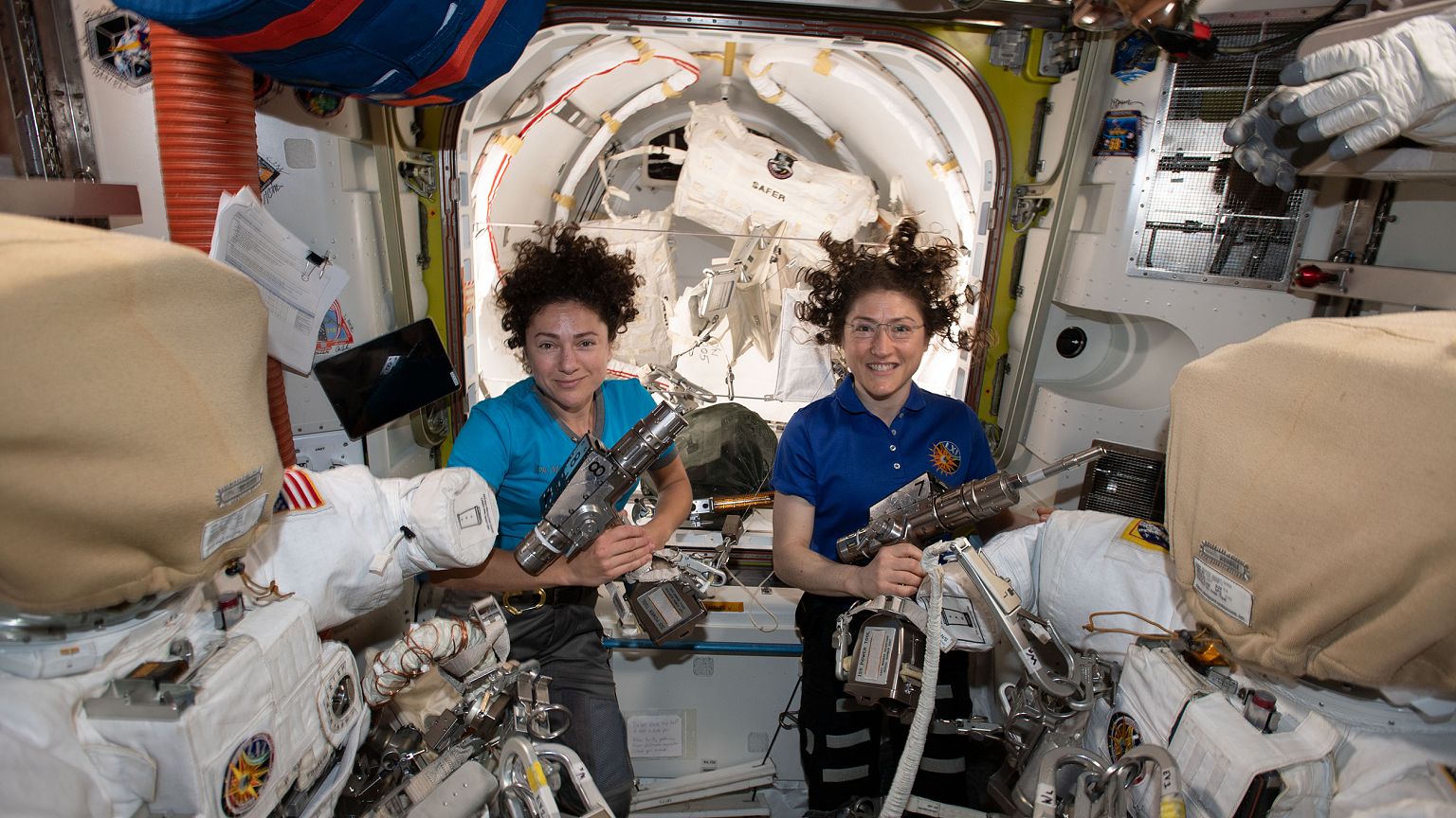 Image: Jessica Meir, Christina Koch