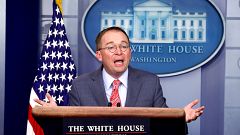 Image: Acting White House Chief of Staff Mulvaney addresses media briefing 