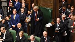 Speaker John Bercow speaks during a debate on Brexit in London