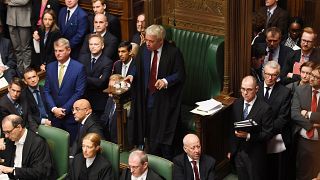 Speaker John Bercow speaks during a debate on Brexit in London