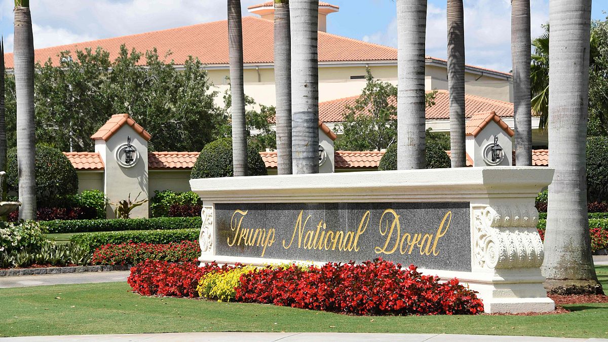 The entrance of Trump National Doral in Miami, Florida.