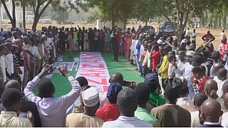 Nigerians protesters demand the release of Shi'ite leader