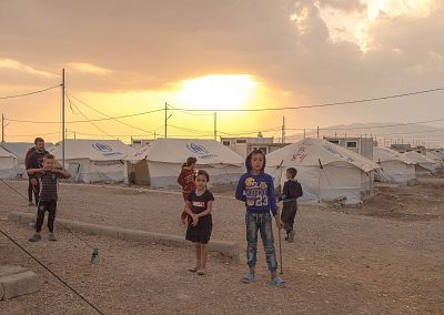 Baradarash Refugee Camp in Iraqi Kurdistan is sheltering thousands of Syrian refugees who fled the recent fighting.
