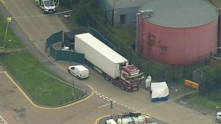 Image: An aerial view as police forensic officers attend the scene after a 