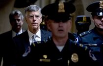 Image: Former Ukraine Ambassador William Taylor leaves a closed door meetin