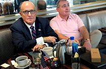 Image: Rudy Giuliani has coffee with Ukrainian-American businessman Lev Par