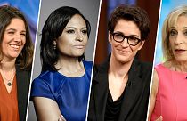 Image; Ashley Parker, Kirsten Welker, Rachel maddow, Andrea Mitchell