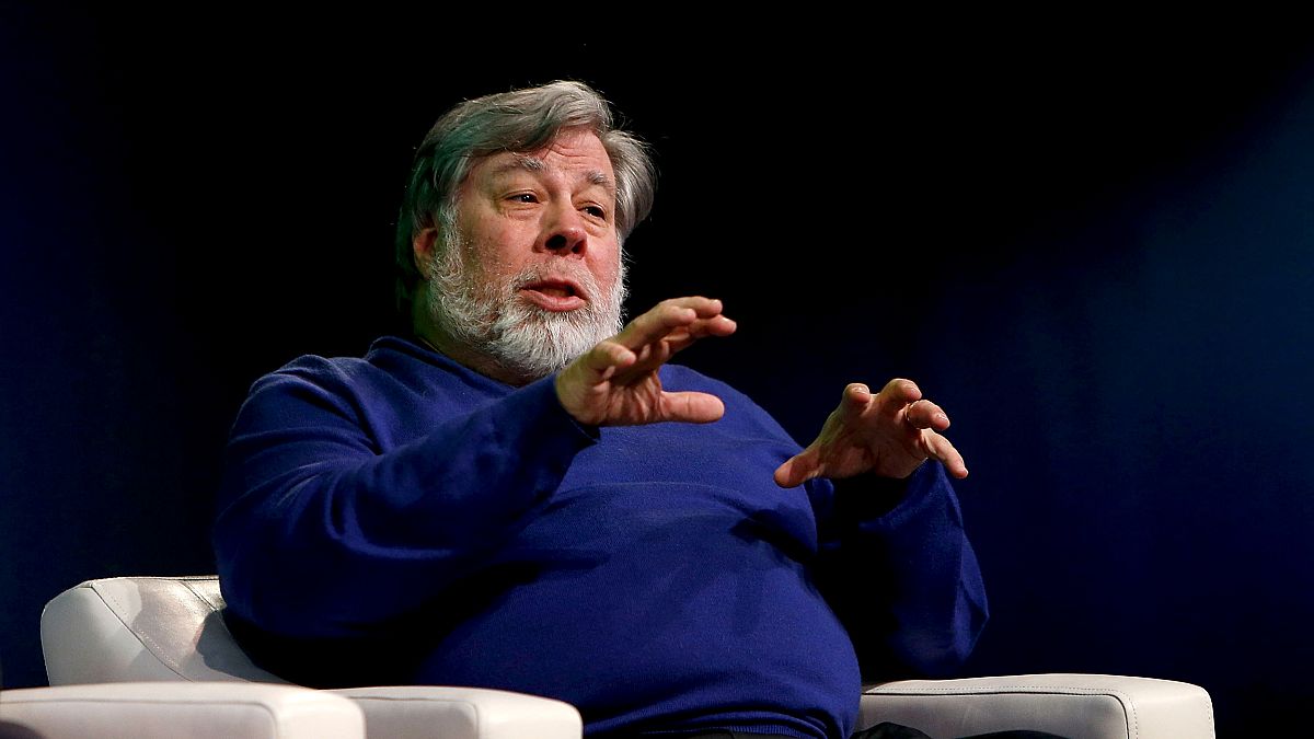 Image: Steve Wozniak speaks at a screening in Mountain View, Calif., on Jan