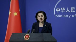 Image: Hua Chunying, spokeswoman of China's Foreign Ministry, speaks at a r