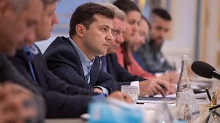 Image: President of Ukraine Zelenskiy meets representatives of the IMF