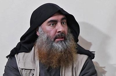 The chief of the Islamic State group Abu Bakr al-Baghdadi purportedly appears for the first time in five years in a propaganda video in an undisclosed location on April 30, 2019.