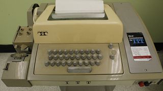Image: A teletype similar to one used to communicate with the Sigma 7 compu